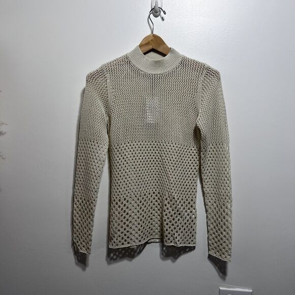 REISS Roni Open-Knit Jumper Pullover Sweater Crewneck in Natural Size S NWT - Picture 7 of 13